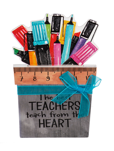 Teacher Hidden Message 2 Pc Gift Card Holder
