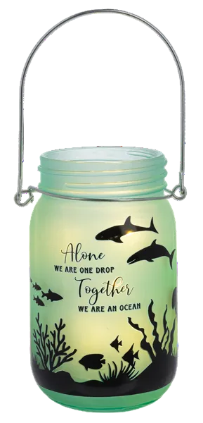 Alone We Are One Drop Together We Are An Ocean Light Up Jar