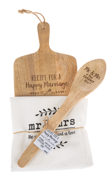 Recipe for a Happy Marriage Board and Towel Set