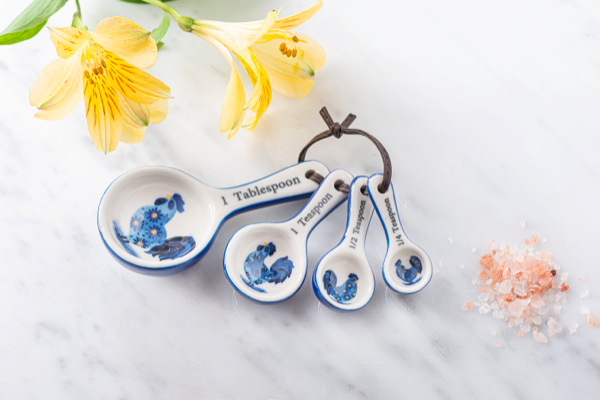 Blue Rooster Measuring Spoons Set/4