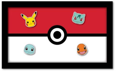 Pokemon Pokeball Starters Magnetic Wall Art