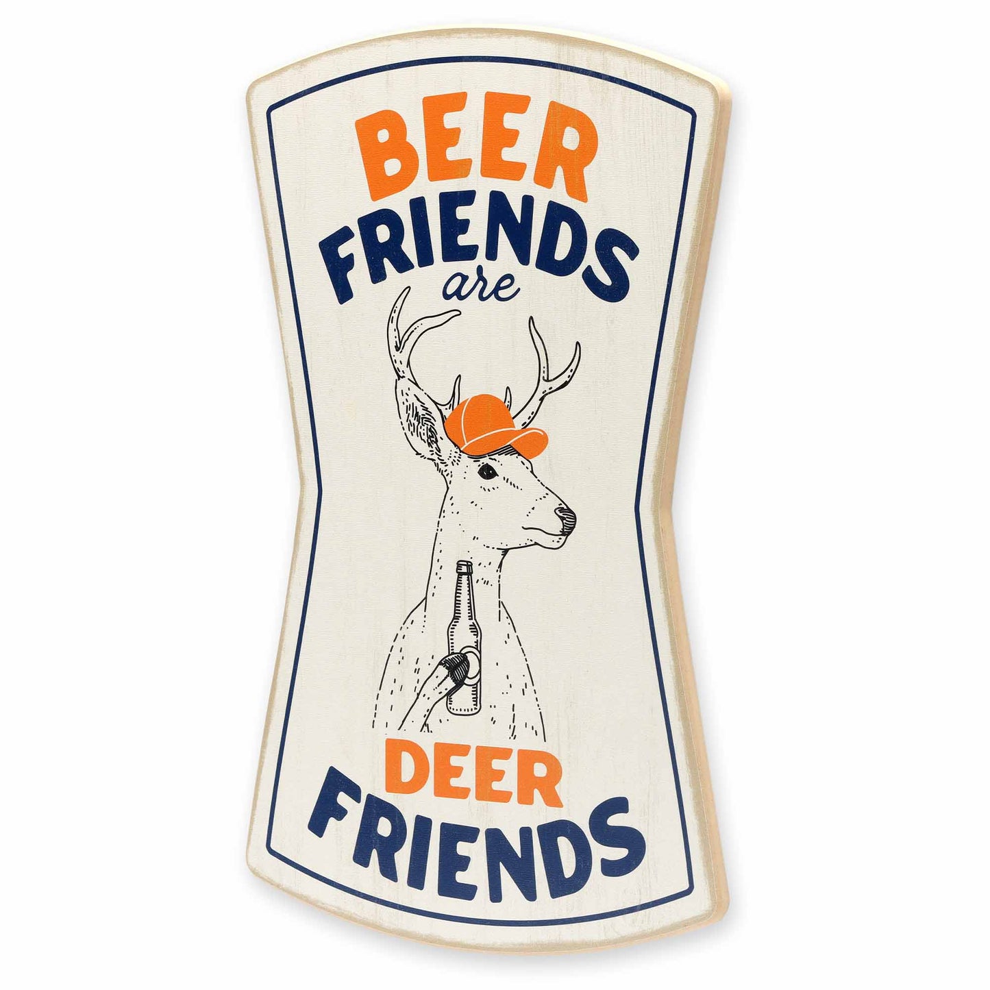 Beer Friends Are Deer Friends Wood Wall Decor