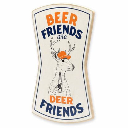 Beer Friends Are Deer Friends Wood Wall Decor
