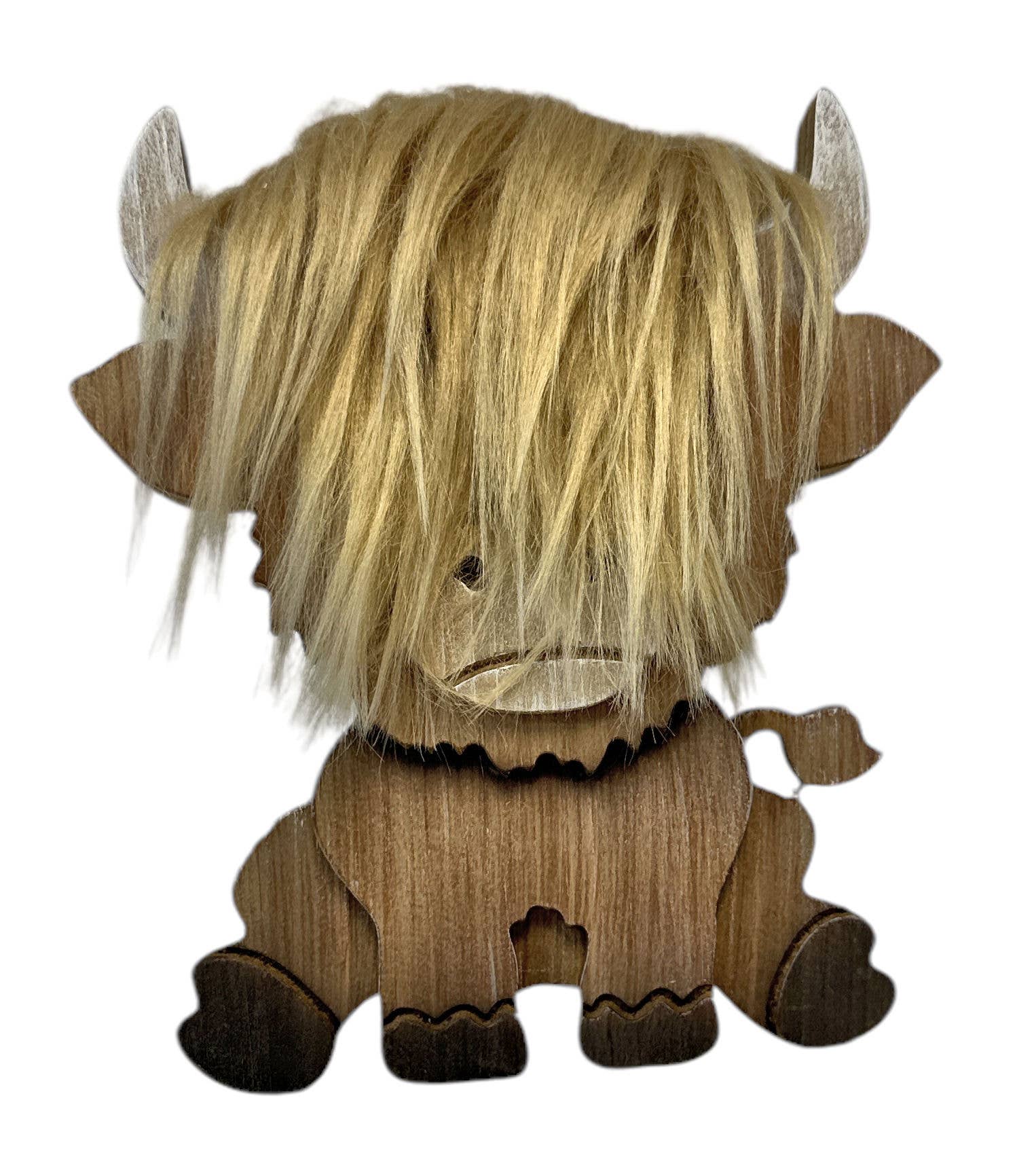 Highland Cow Long Hair Tabletop Figurine