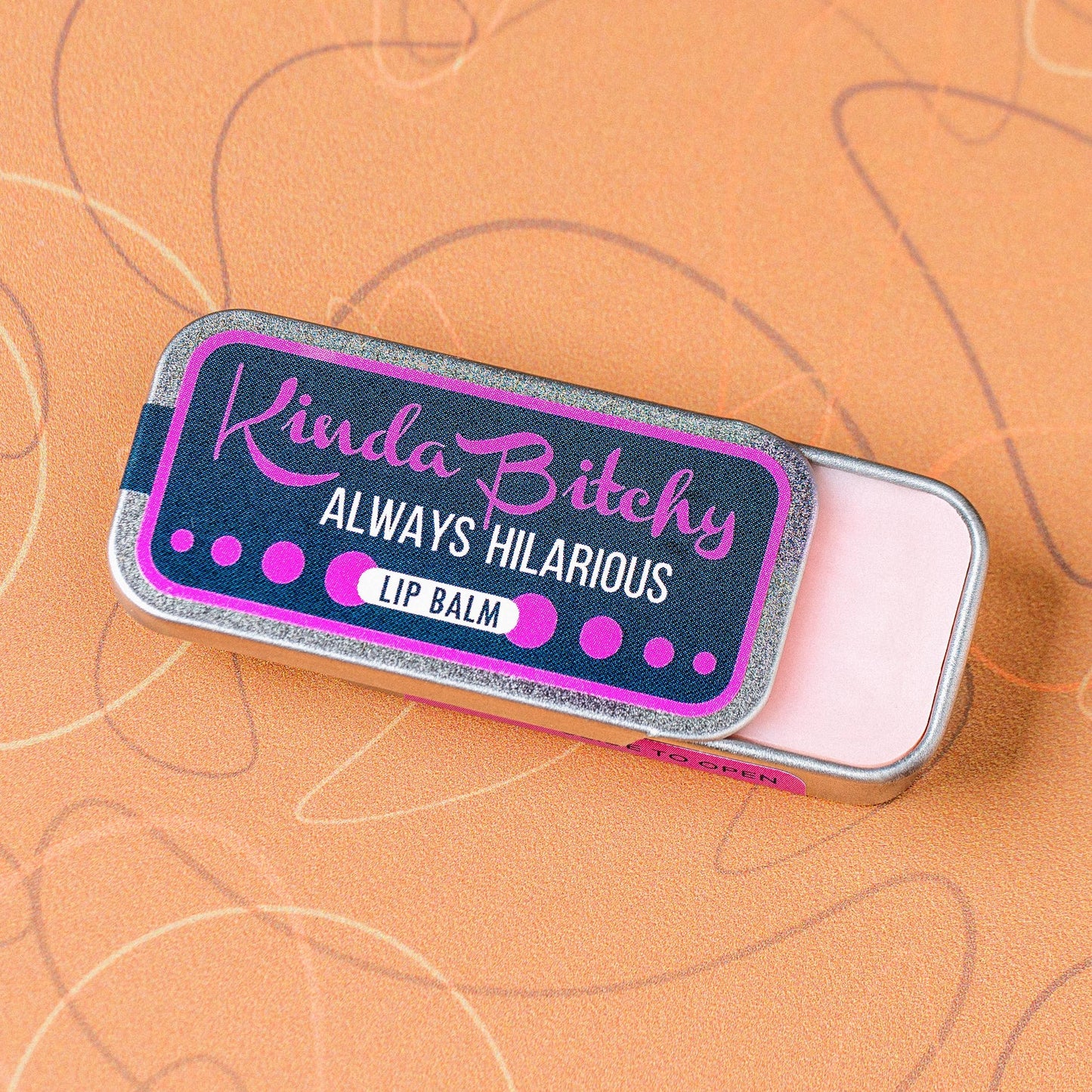 Kinda Bitchy Lip Balm | Funny Old School Tin