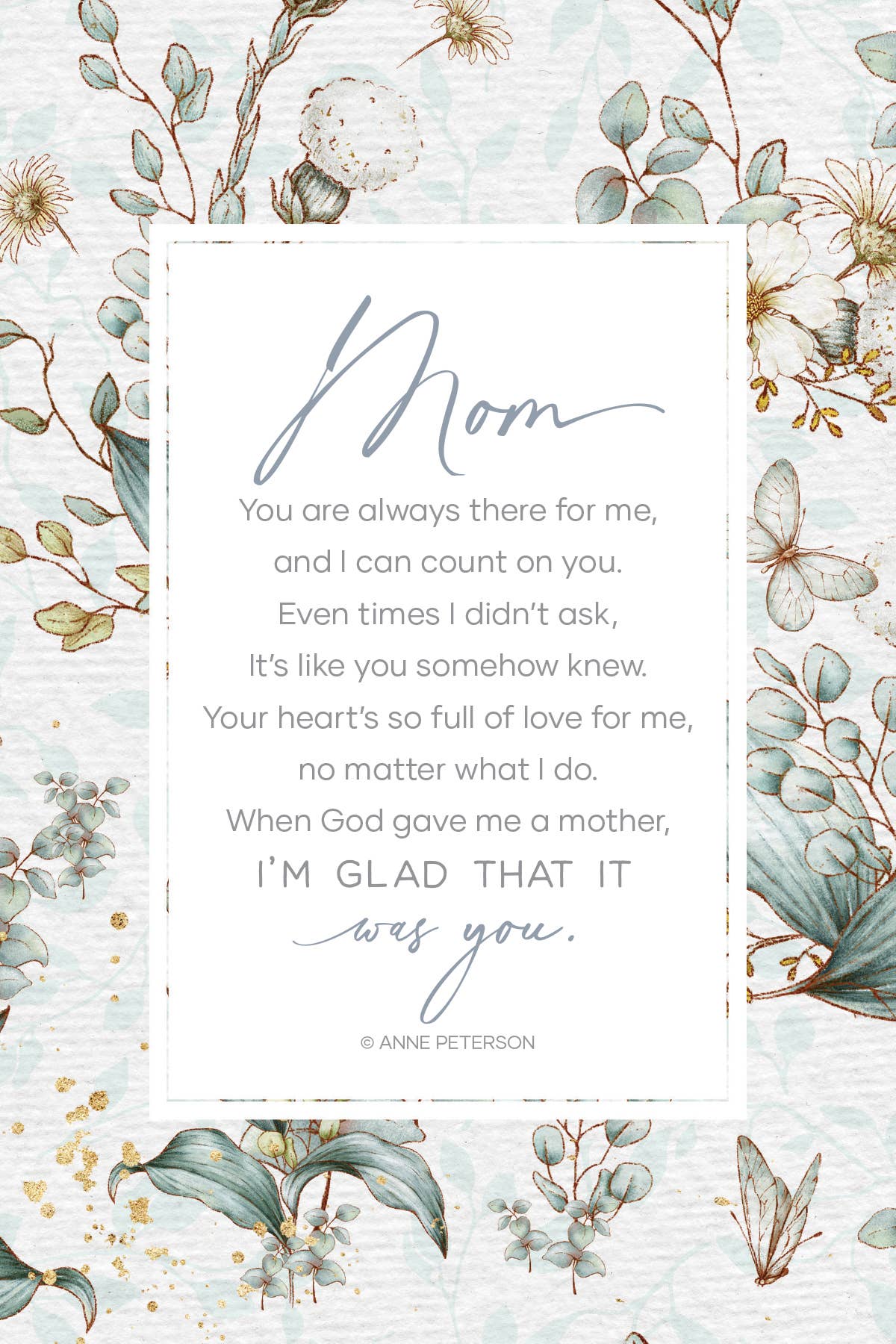 Mom You Are Always There..Plaque