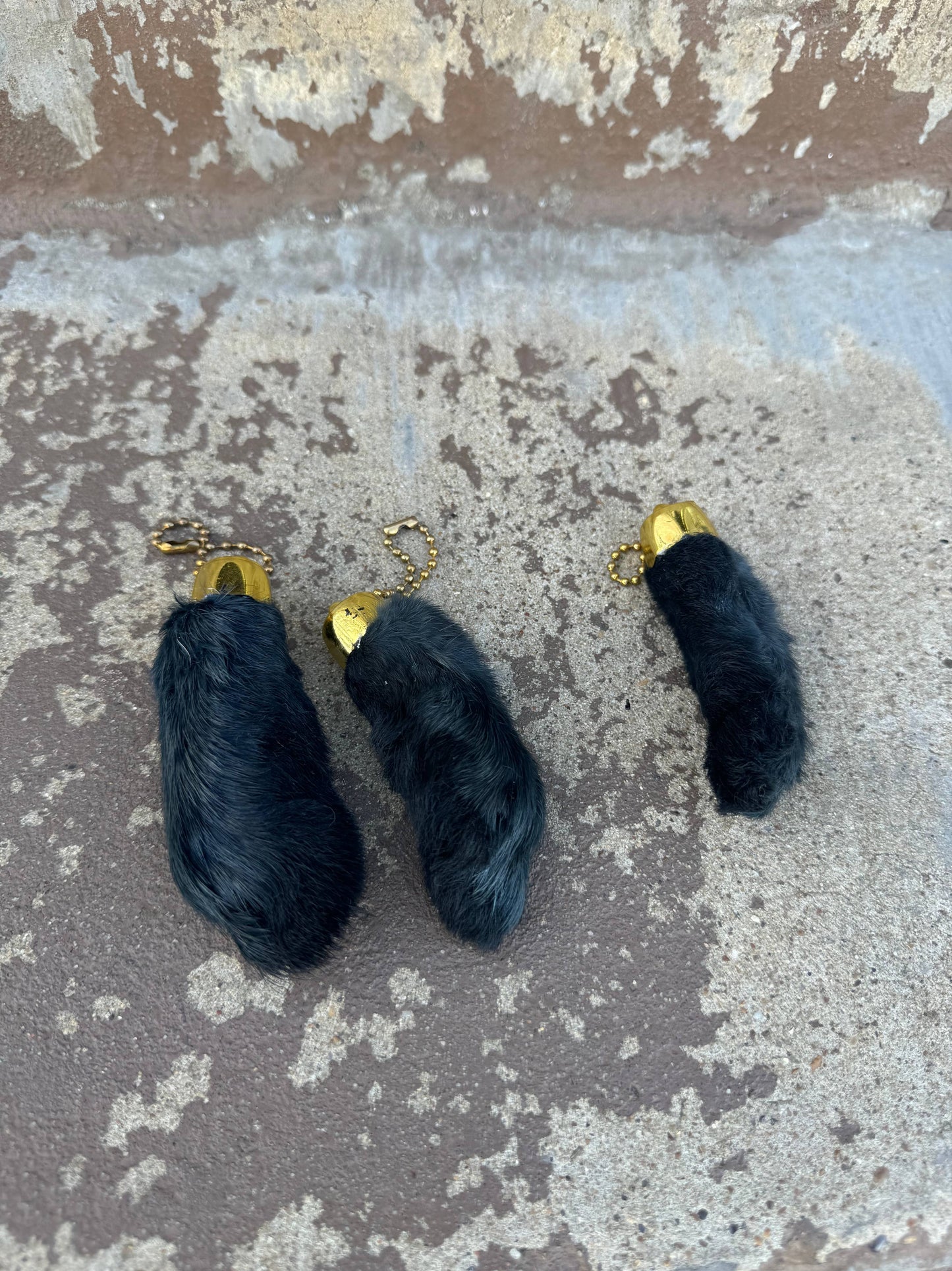 Lucky Rabbit foot - Genuine : Red