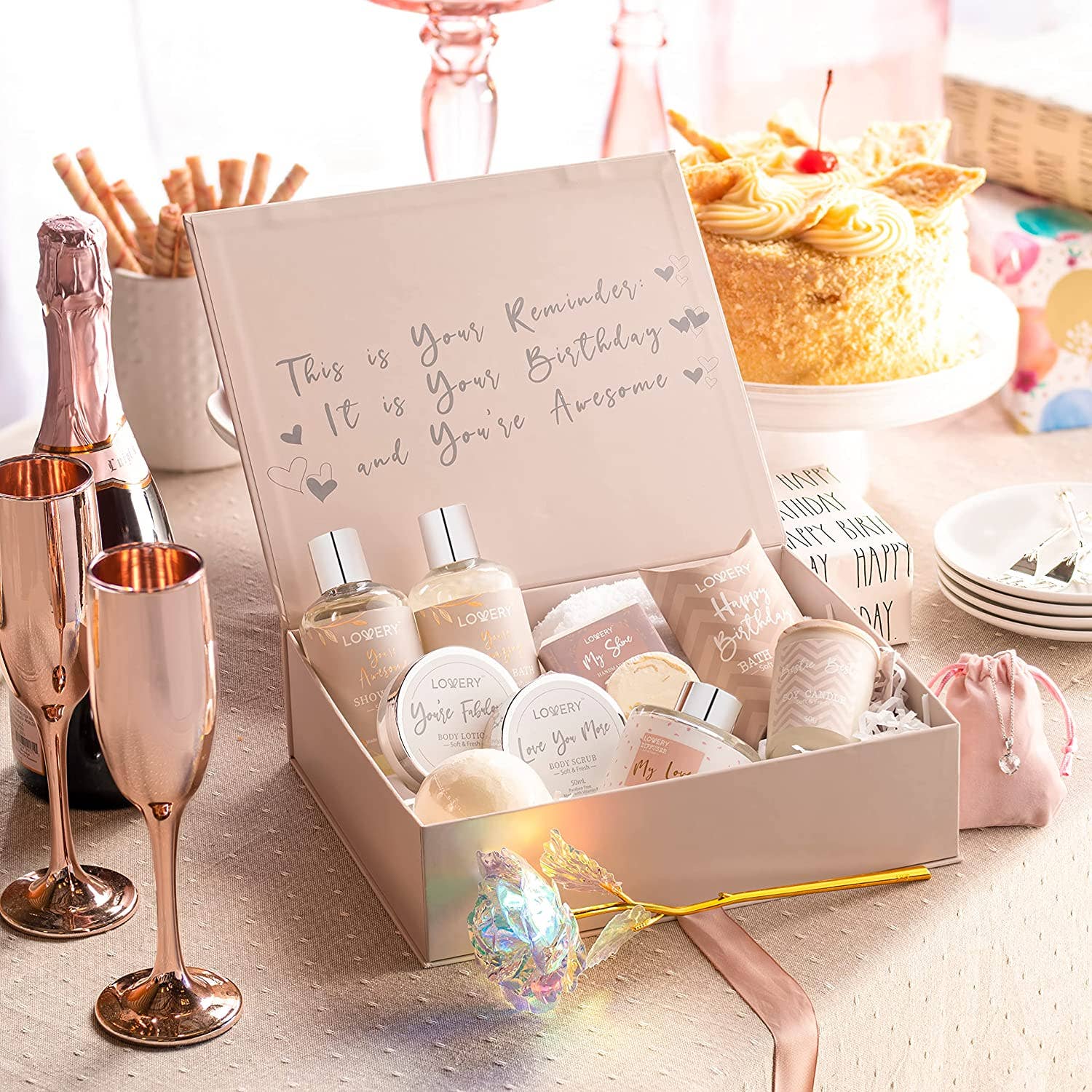Happy Birthday Bath Spa Gift Basket
