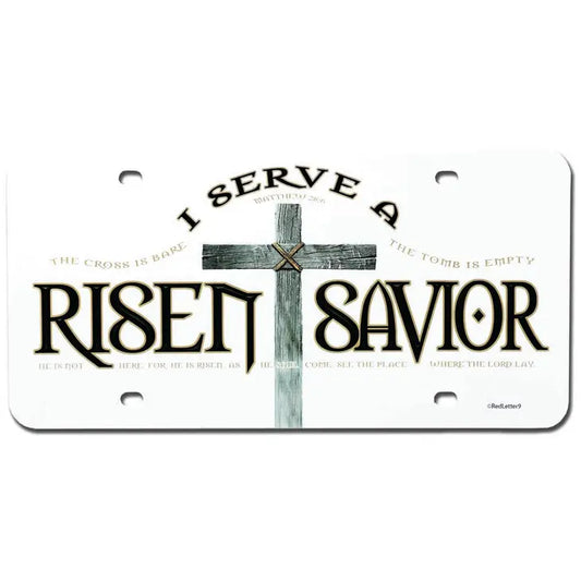 I Serve A Risen Savior License Plate