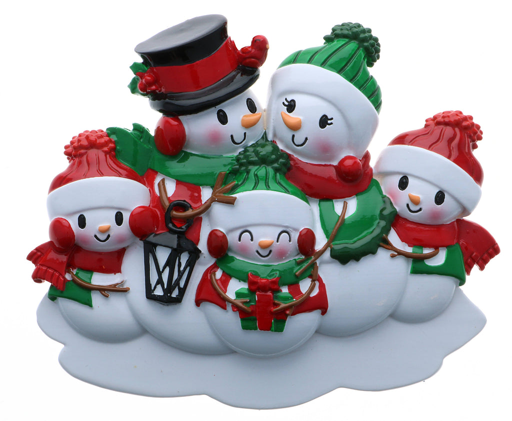 Snowman Family Personalized Ornament