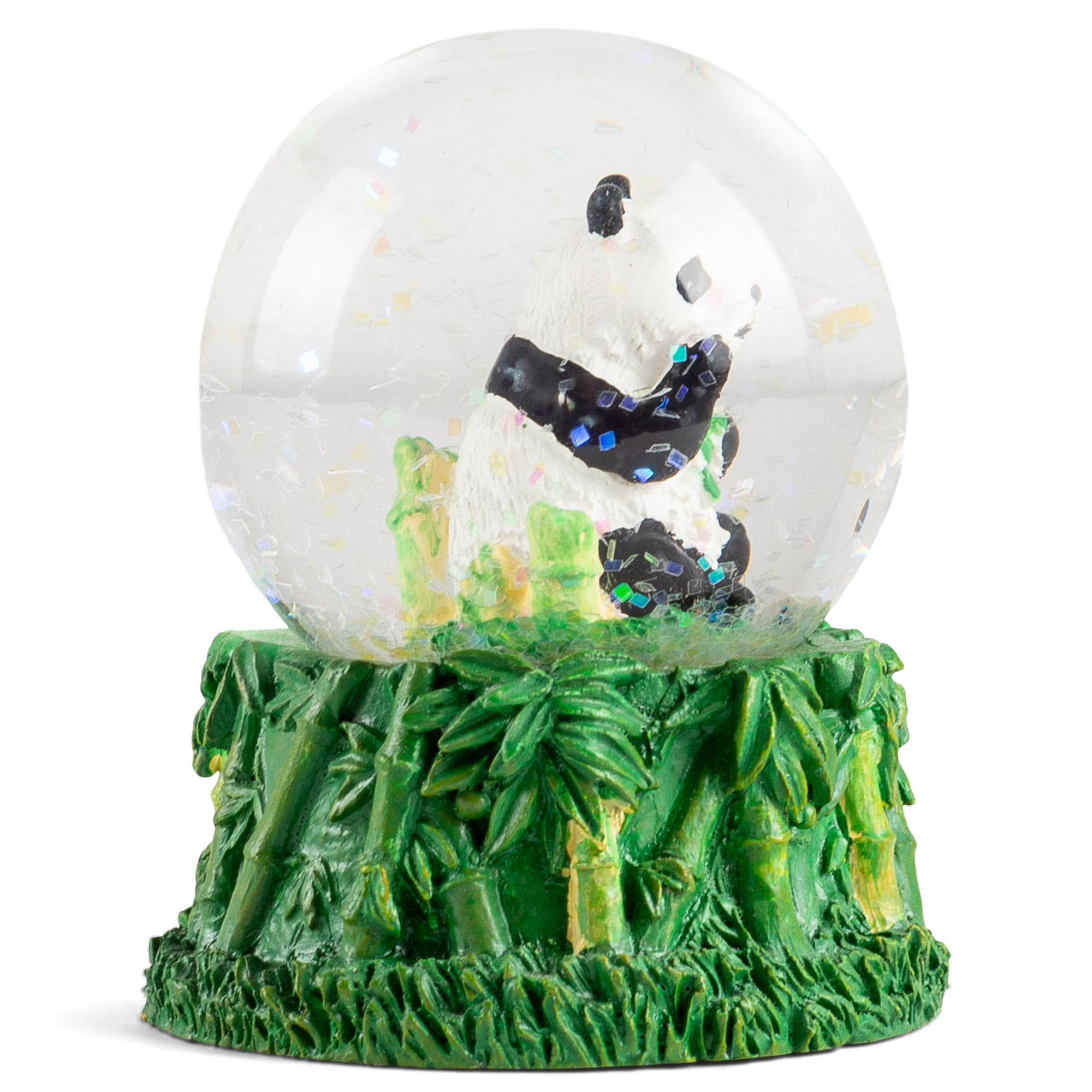 Bamboo Panda 3" x 3" Miniature Resin Stone Snow Globe