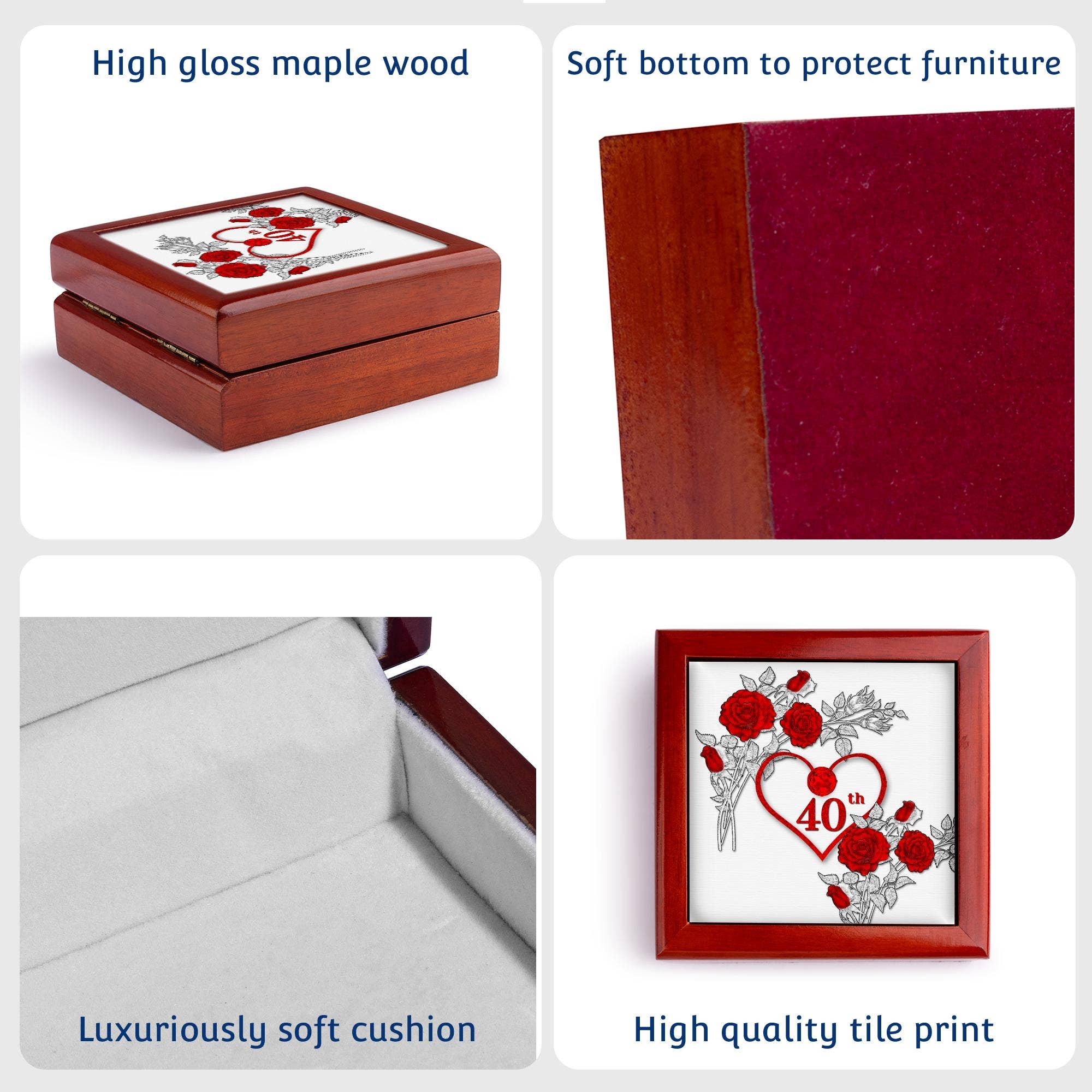 40th Ruby Anniversary Jewelry Box: Jewelry Box