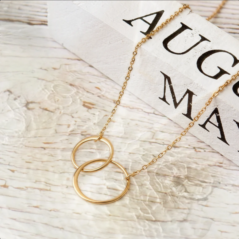 Women's Happy 18th Birthday Ring Necklace/Silver