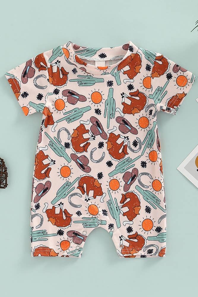 Cactus Animal Print Baby Romper/Onesie 9-12 mo