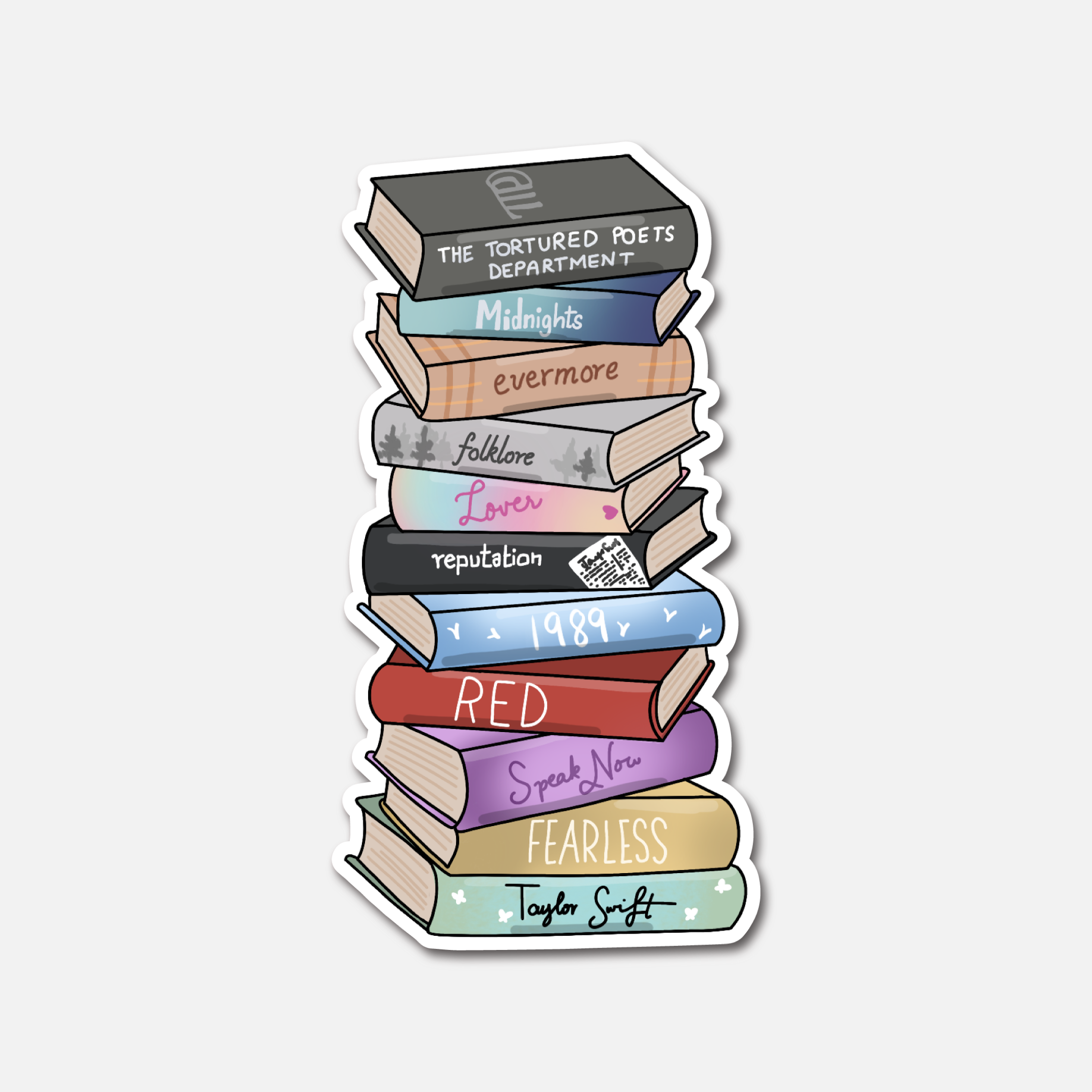 Footnotes - Taylor Swift Albums as Books Sticker