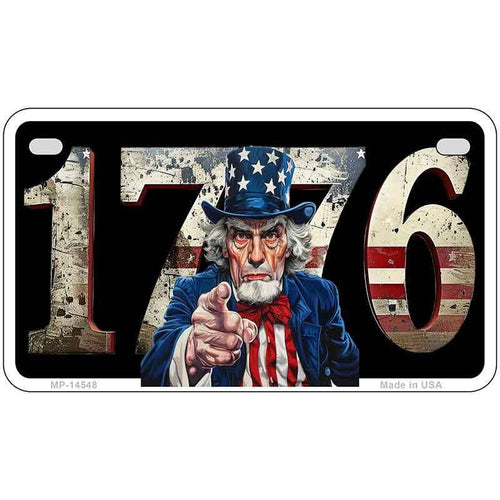 1776 Uncle Sam Novelty Metal License Plate