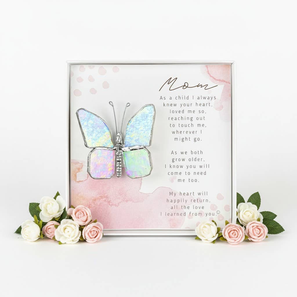 Mom, Love I Learned From You Stained Glass Butterfly
