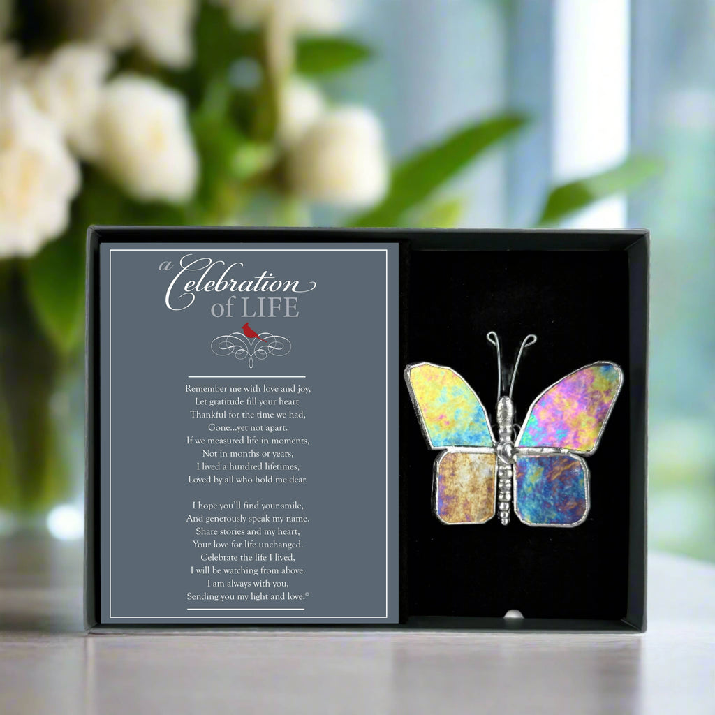 Celebration Of Life Gift: Sympathy Glass Butterfly