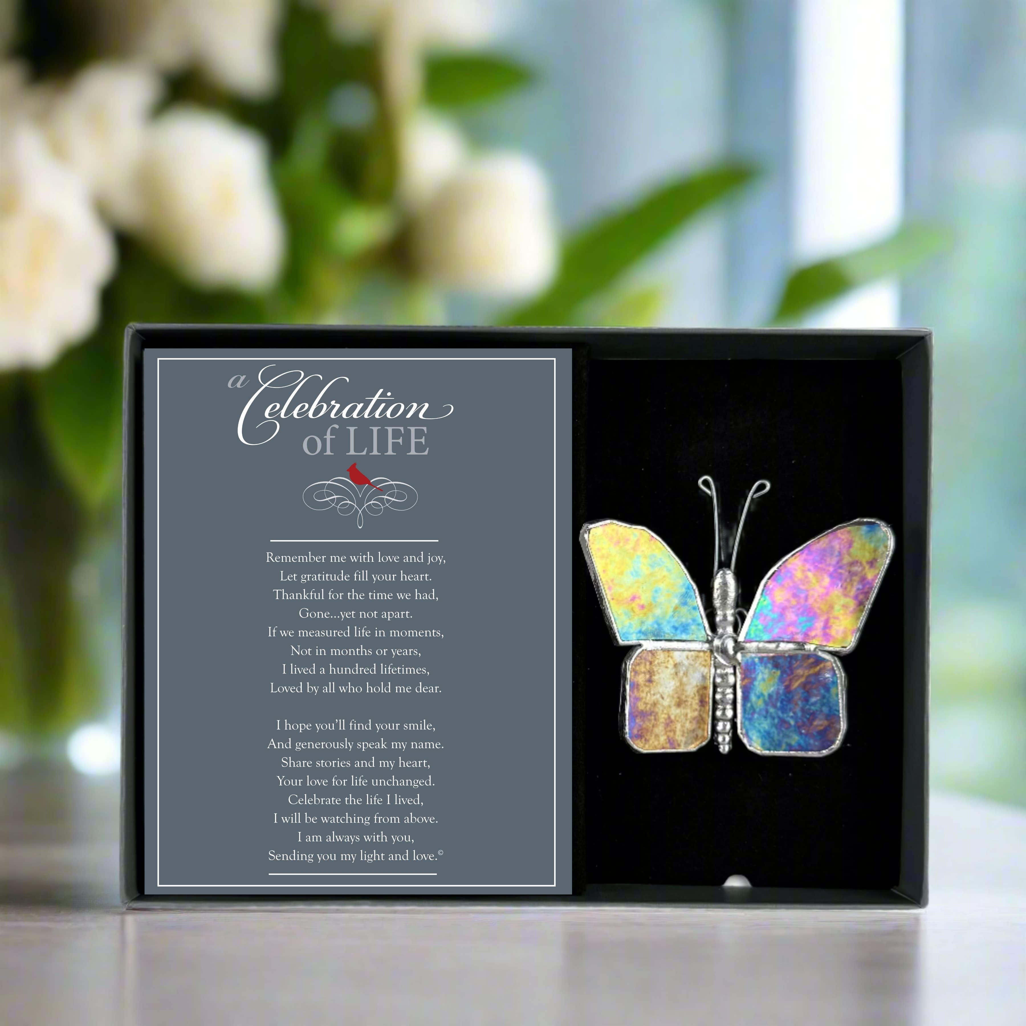 Celebration Of Life Gift: Sympathy Glass Butterfly