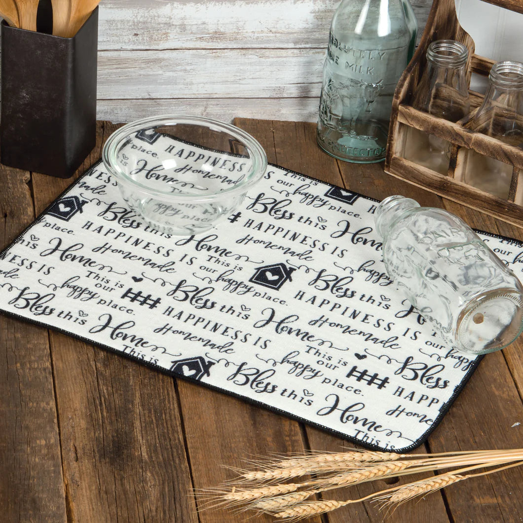 Bless This Home Dish Drying Mat