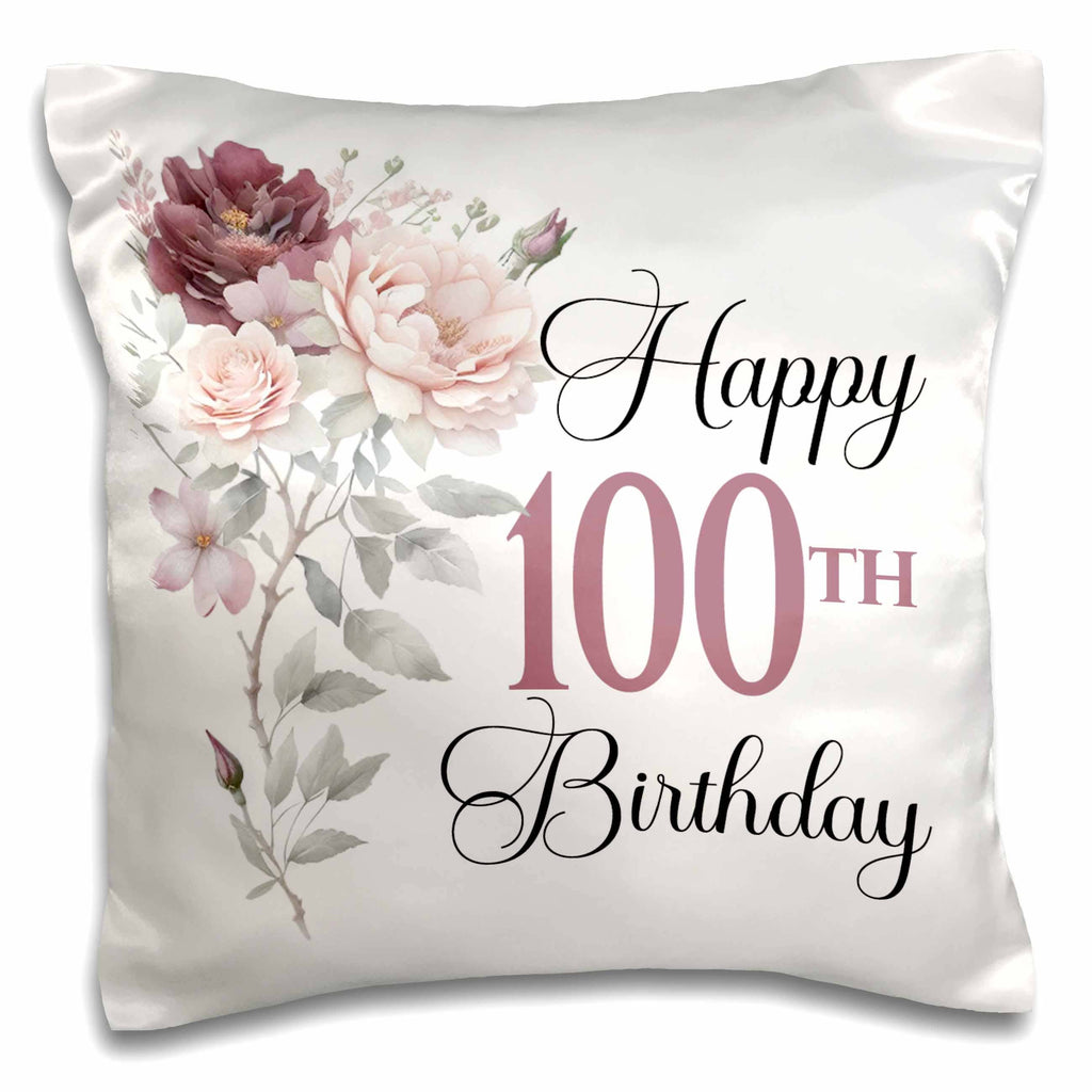 Happy 100th Birthday Pillowcase w/Pillow