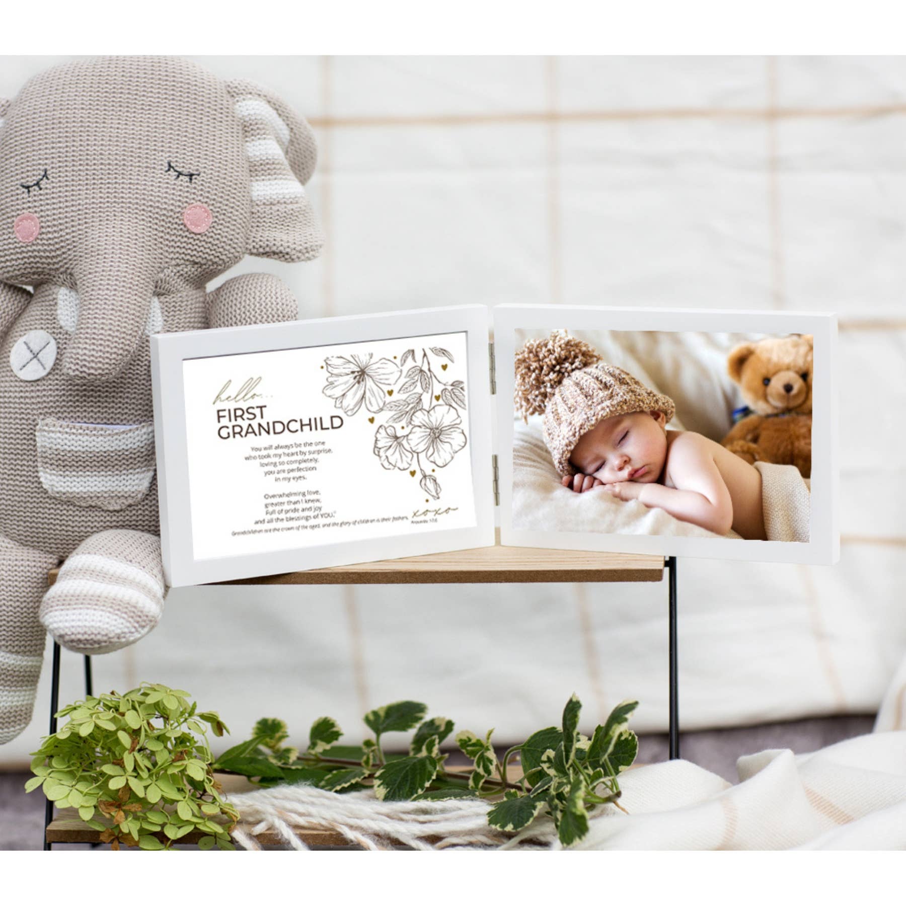 First Grandchild Photo Frame Christian Scripture