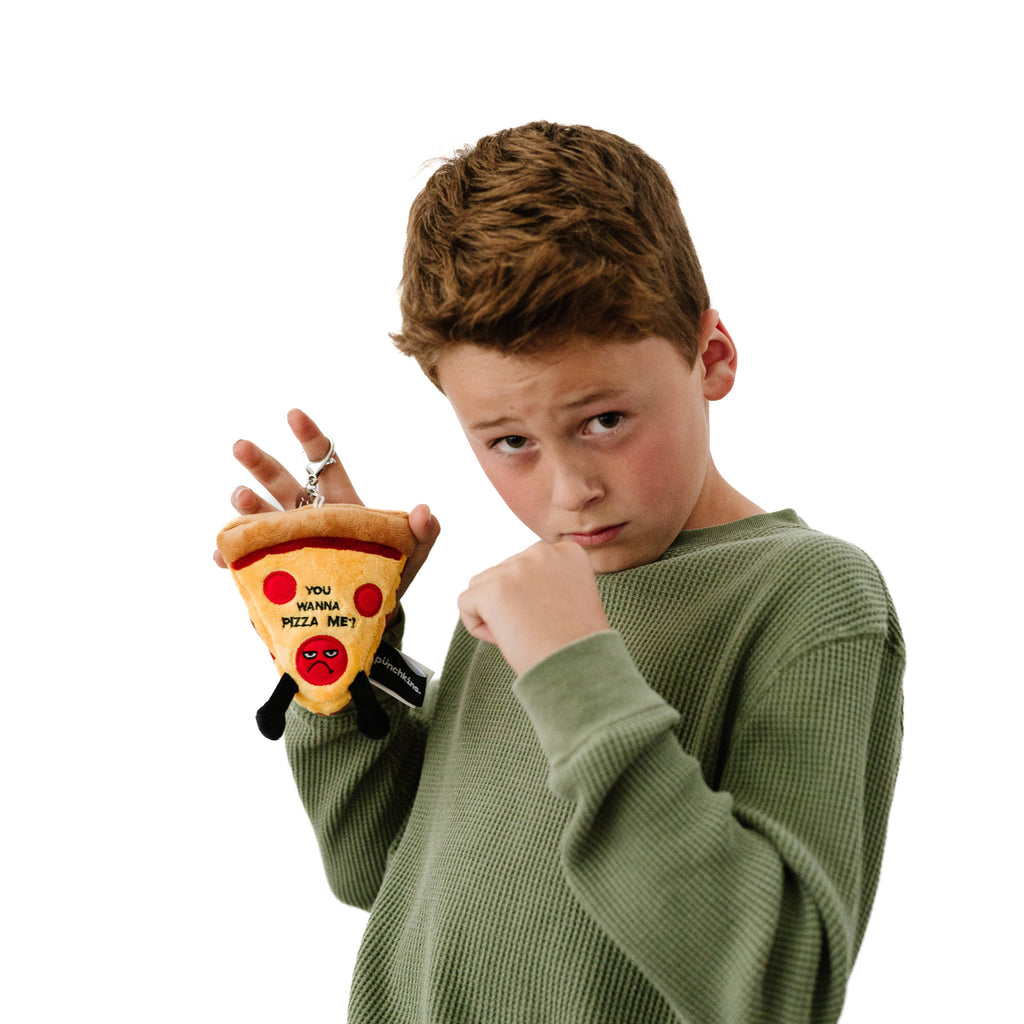 You Wanna Pizza Me Funny Plush Bag Charm