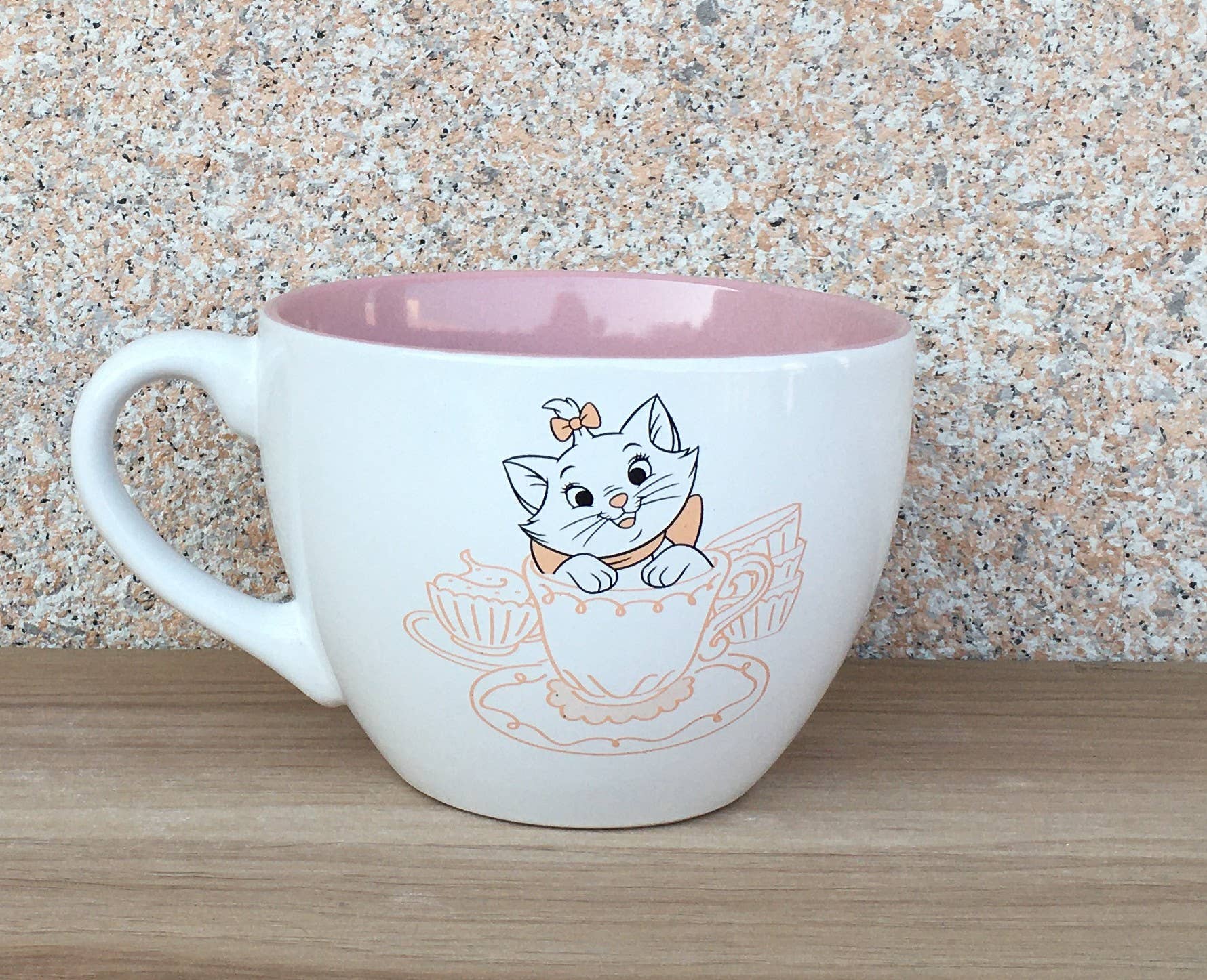 Aristocats Marie 22oz Oversized Ceramic Teacup w Saucer