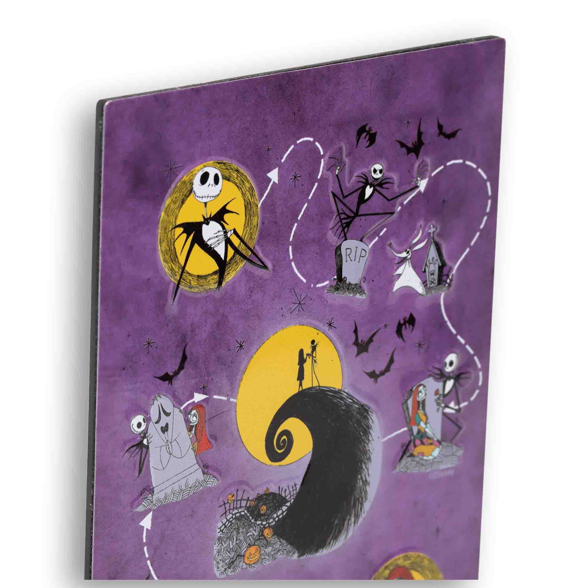 Nightmare Before Christmas Halloween Town Map Metal Magnet