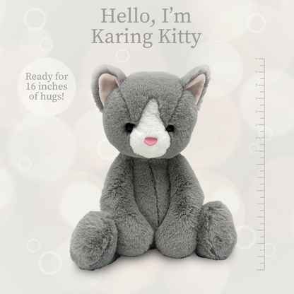 Karing Kitten Gray Plush Toy