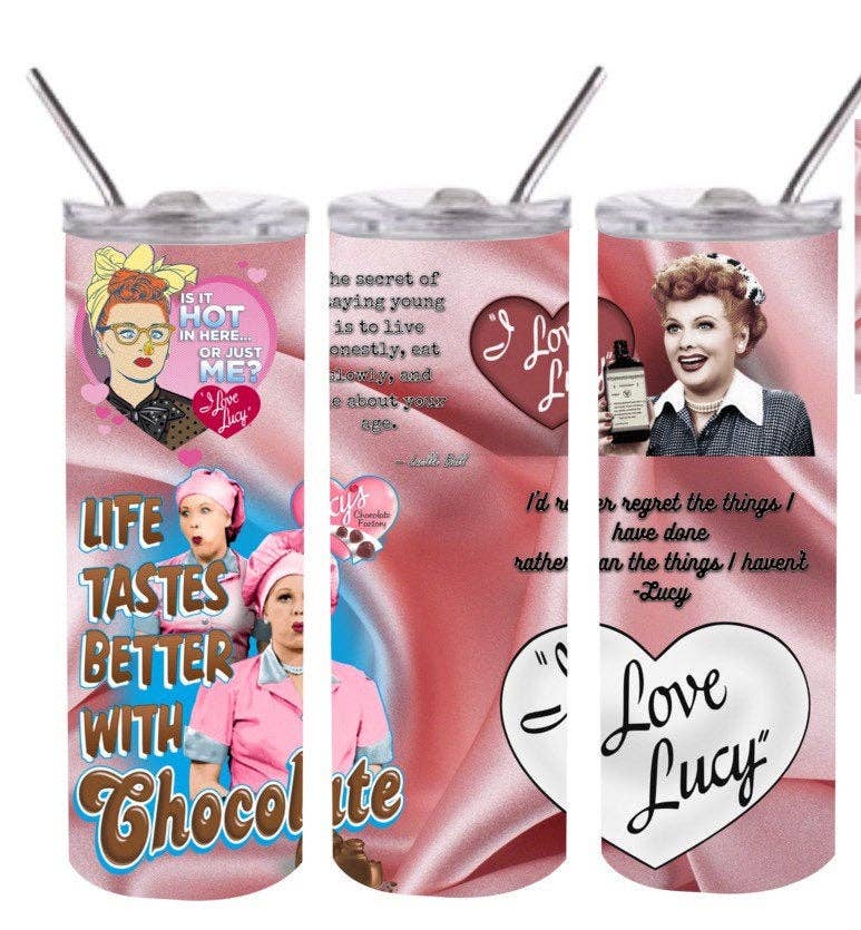 Pink I Love Lucy Tumbler: 20oz