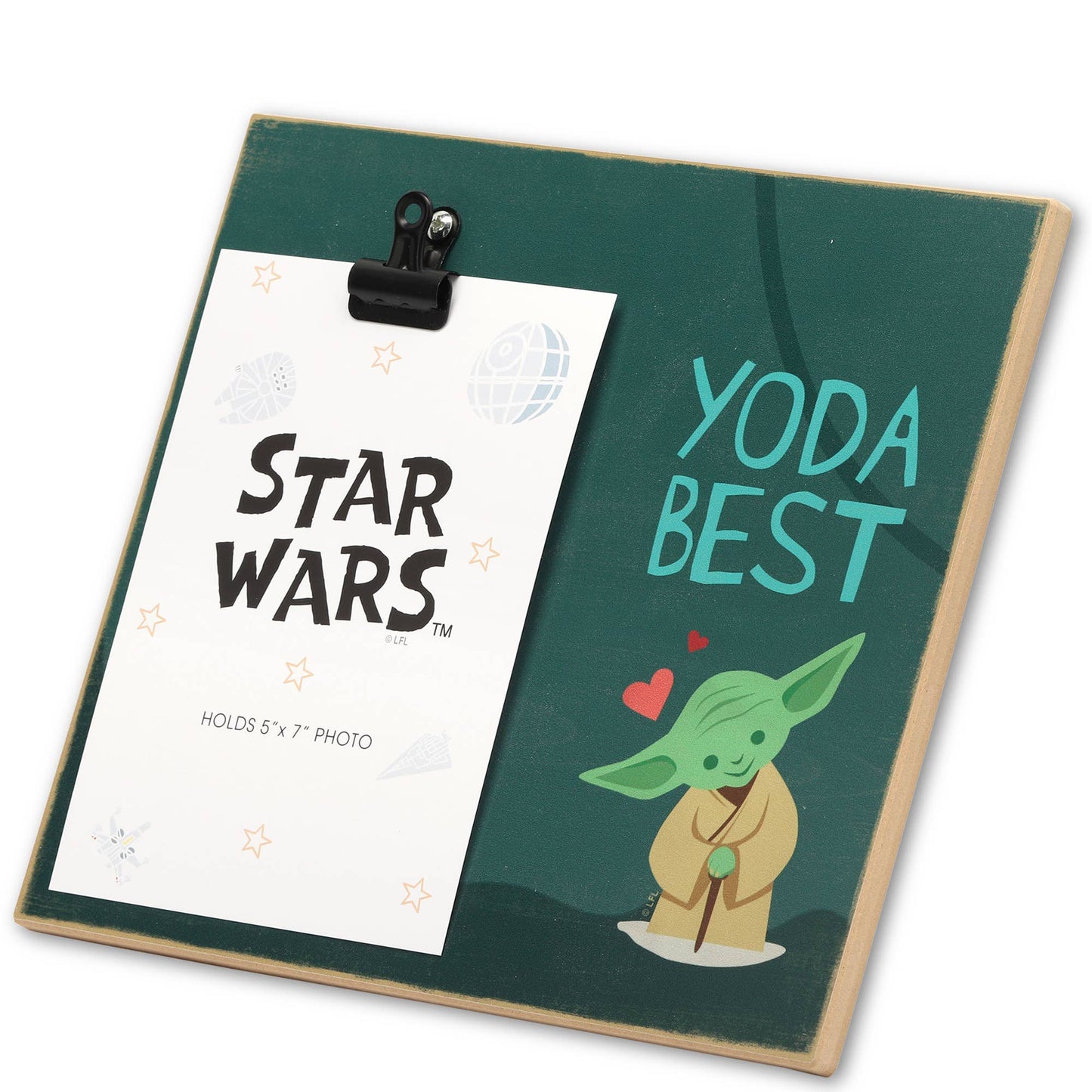 Disney Star Wars Yoda Best Wood Photo Clip Frame