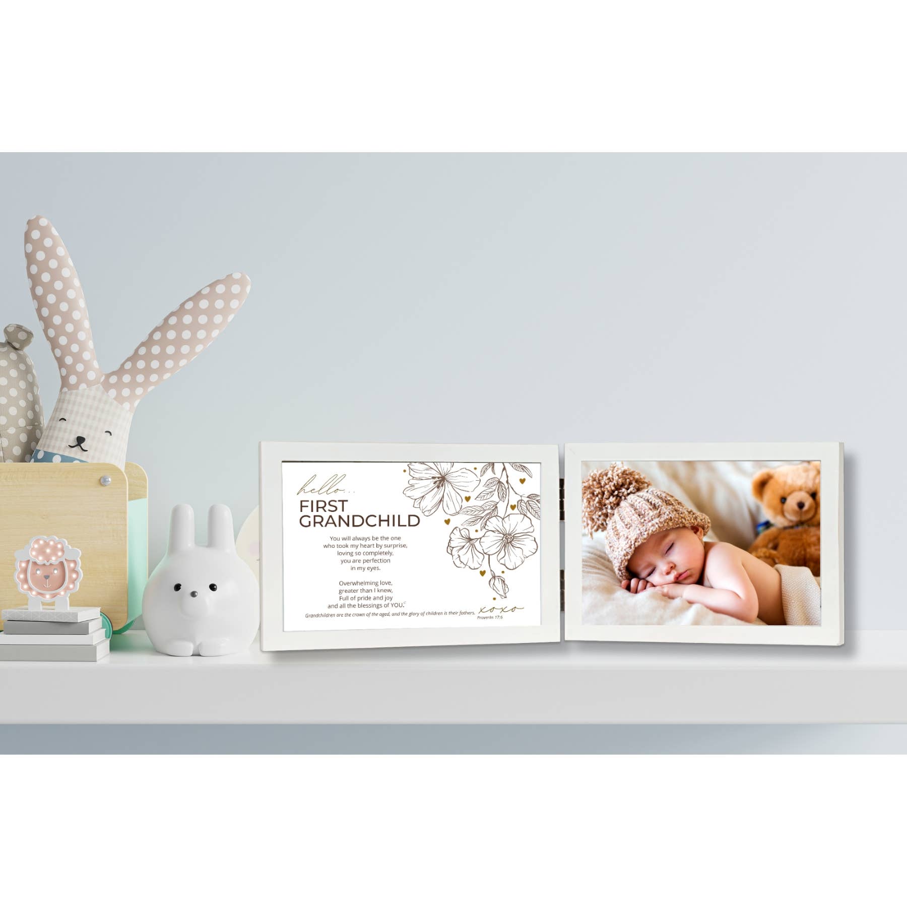 First Grandchild Photo Frame Christian Scripture