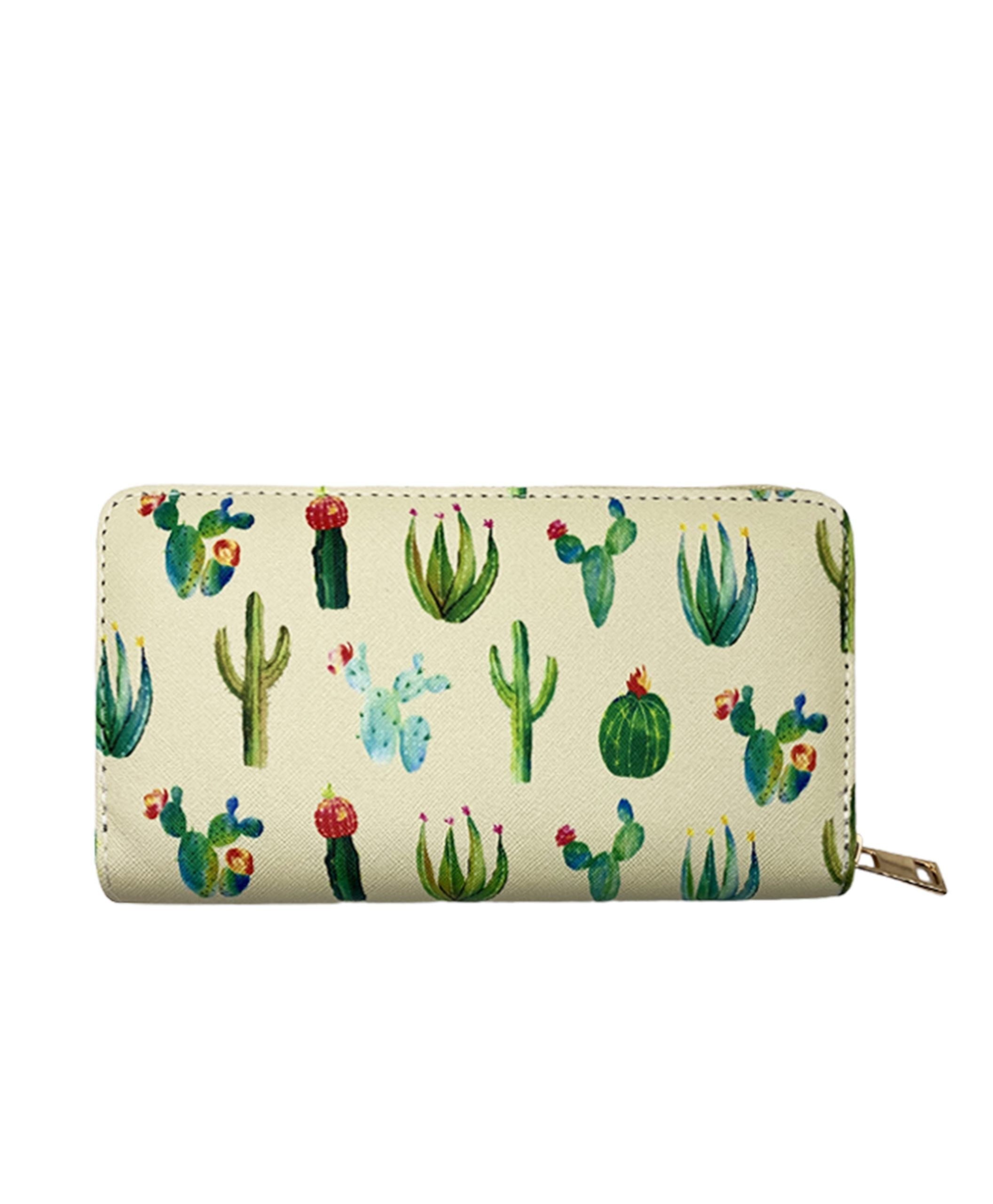 Cactus Garden Zipper Wallet