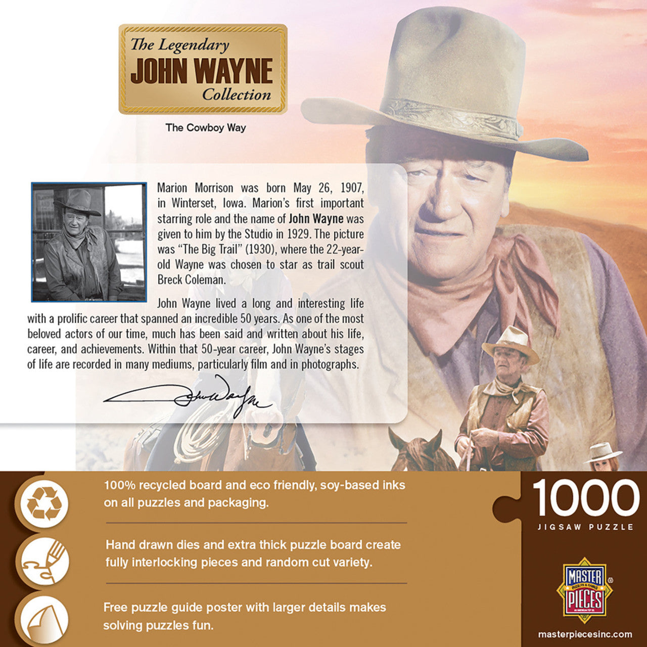 John Wayne The Cowboy Way Puzzle