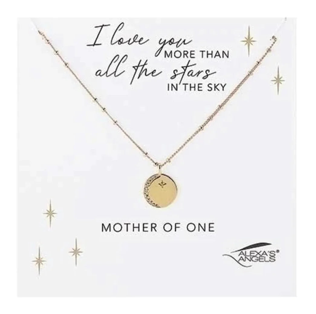 Moon and Stars Mother of One Necklace