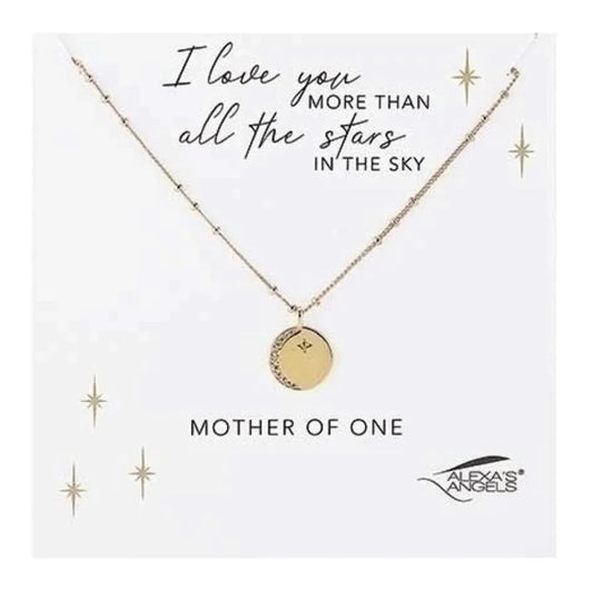 Moon and Stars Mother of One Necklace