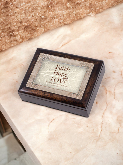 Faith Hope Love 1 Corinthians Music Box