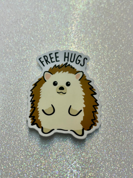 Free Hugs Hedgehog Sticker