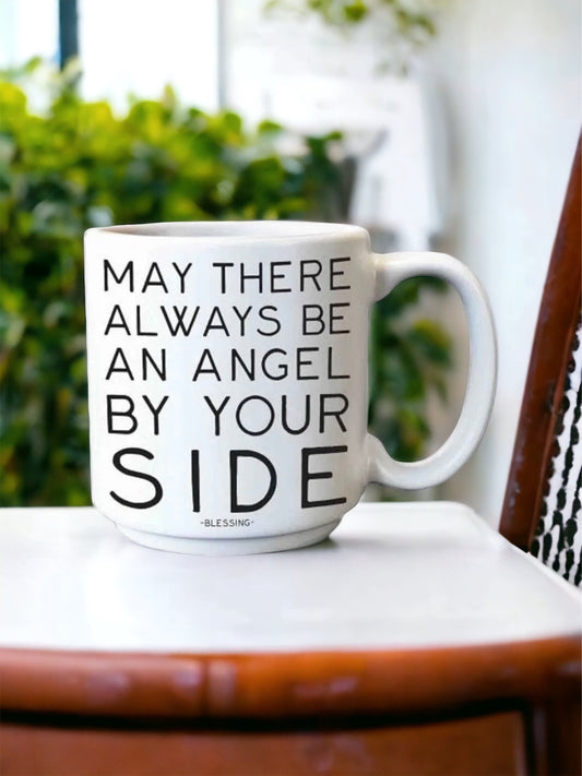 "angel by your side" mini mug