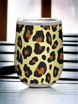 Leopard Print Stemless Wine Tumbler