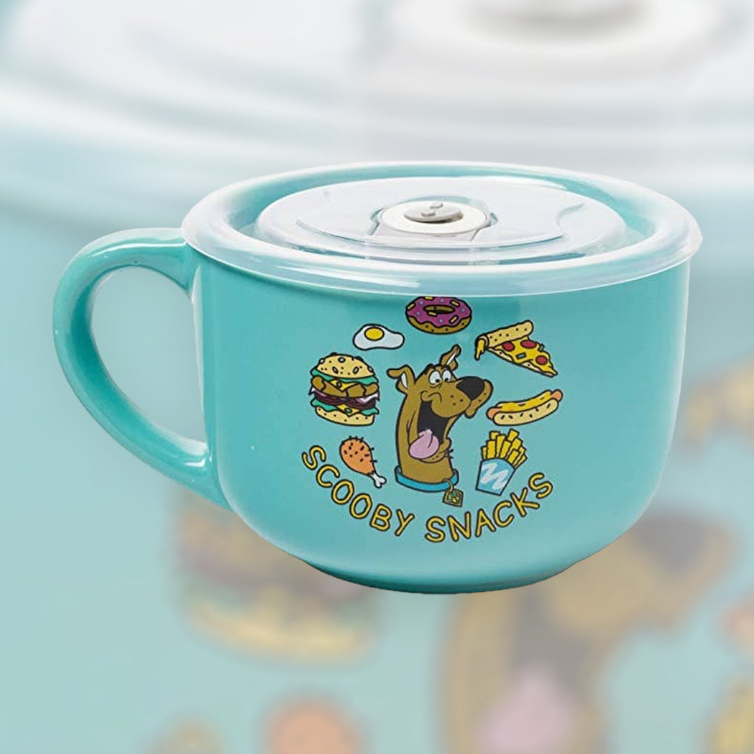 Scooby Doo Ceramic Soup Mug w Vented Plastic Lid