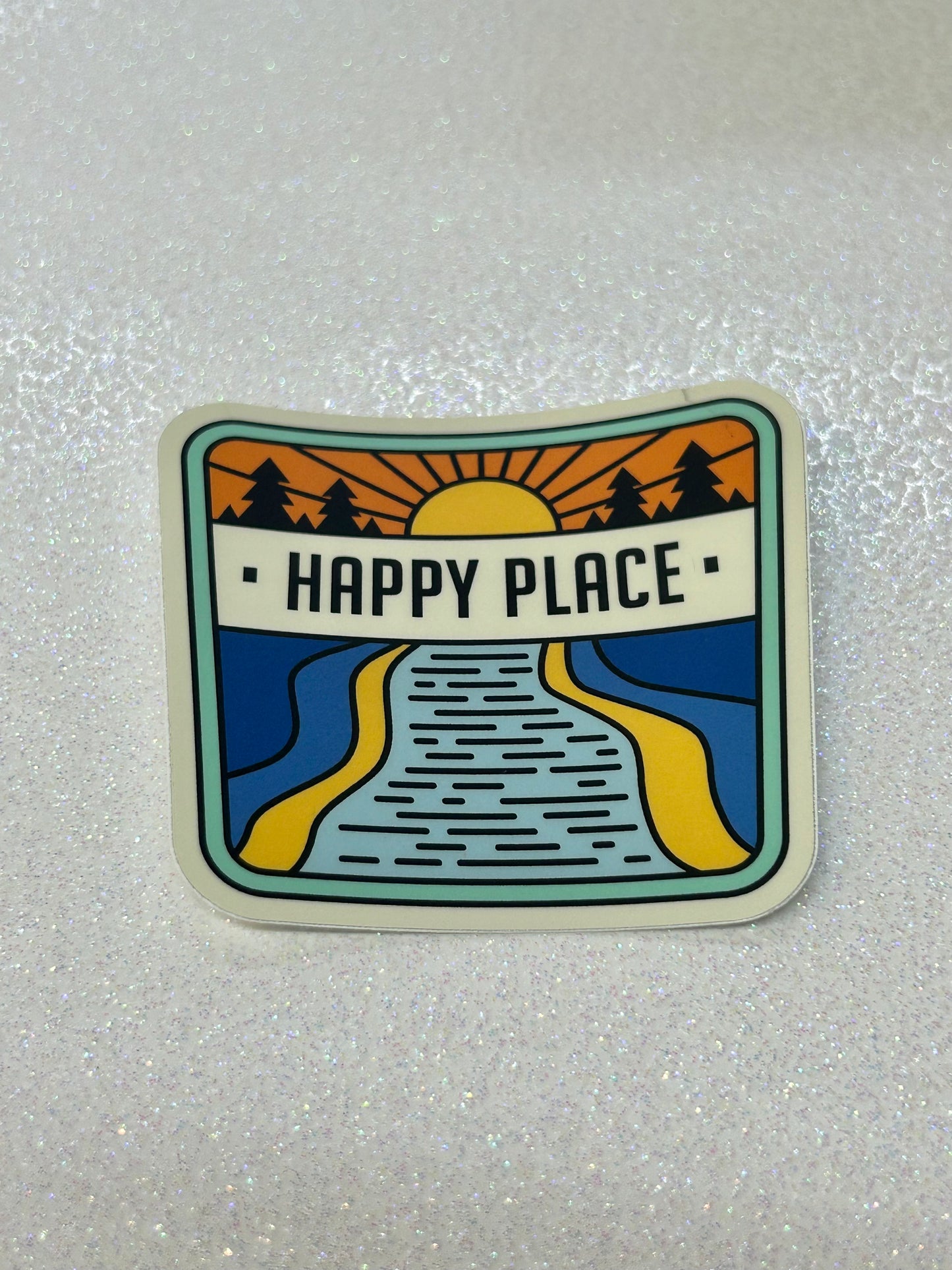 Happy Place River Patch Sticker