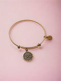Infinity Sign Gold Expandable Bangle Charm Bracelet