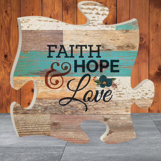 Faith, Hope, Love Puzzle Piece