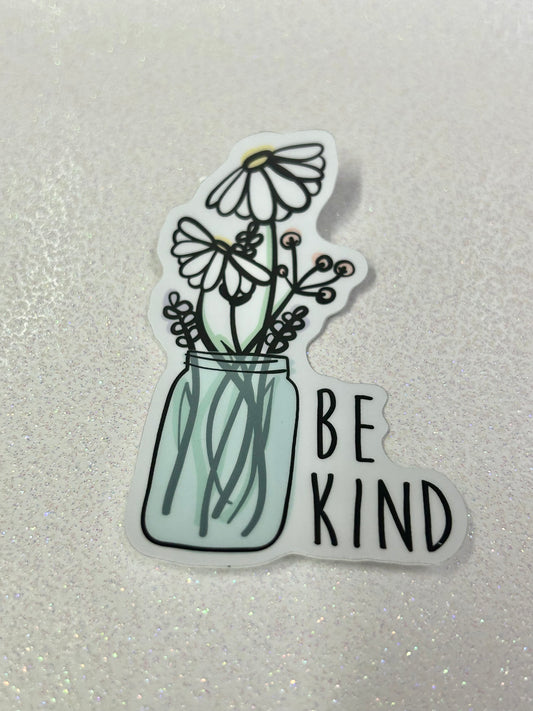 Be Kind  Wildflower Sticker