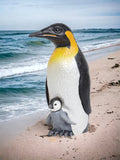 Emperor Penguin with Baby Figurine