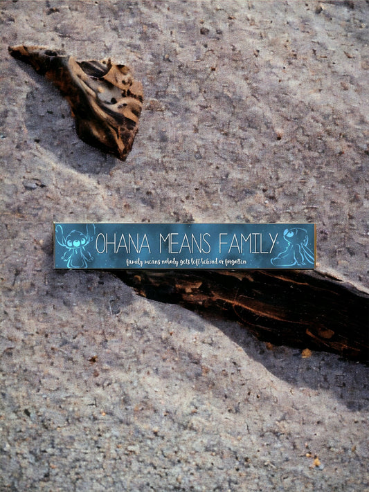 Lilo and Stitch Ohana Means Family Wood Wall Art