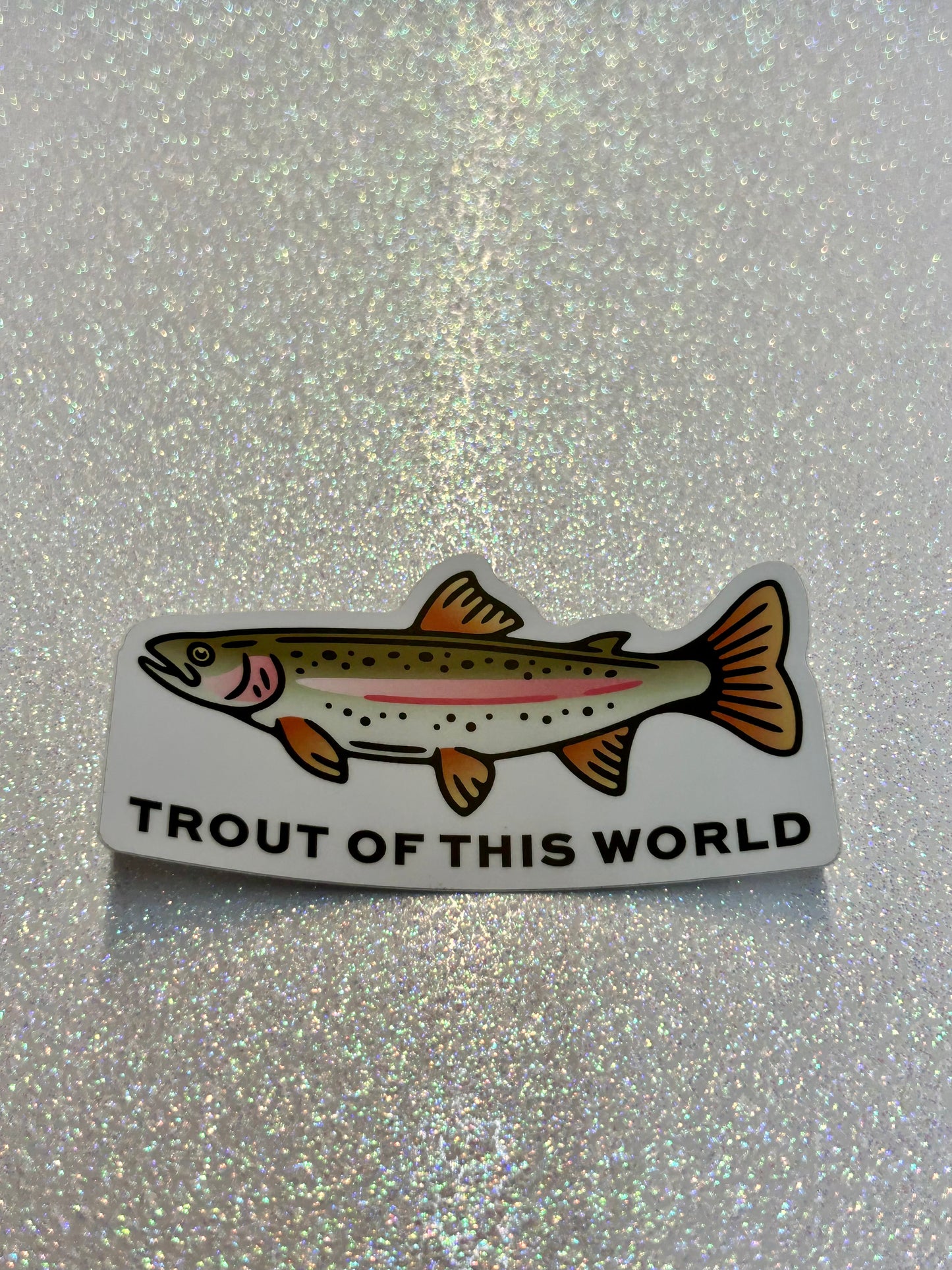 Trout Of This World Sticker