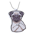 F Pug Carded Air Freshener